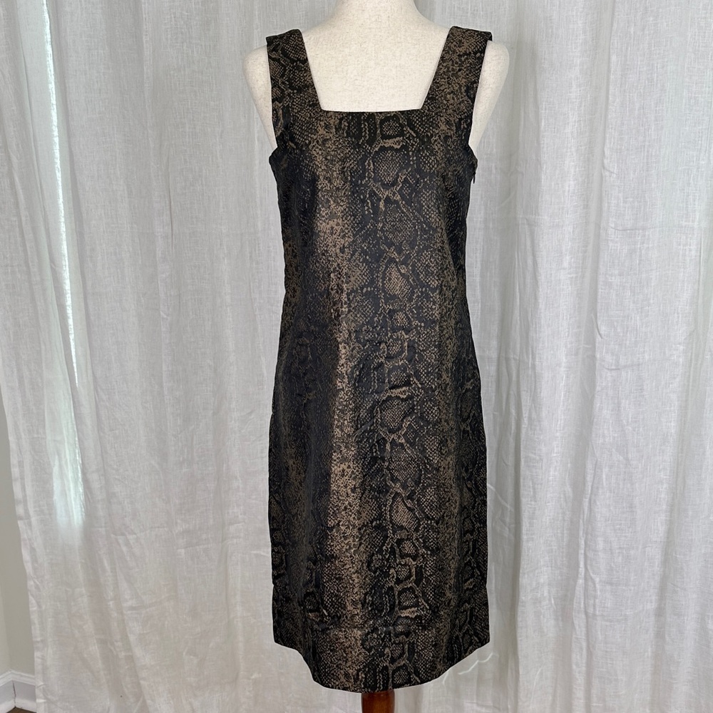Bia Lacerda Reptile Print Sleeveless Low Back Dress NWT